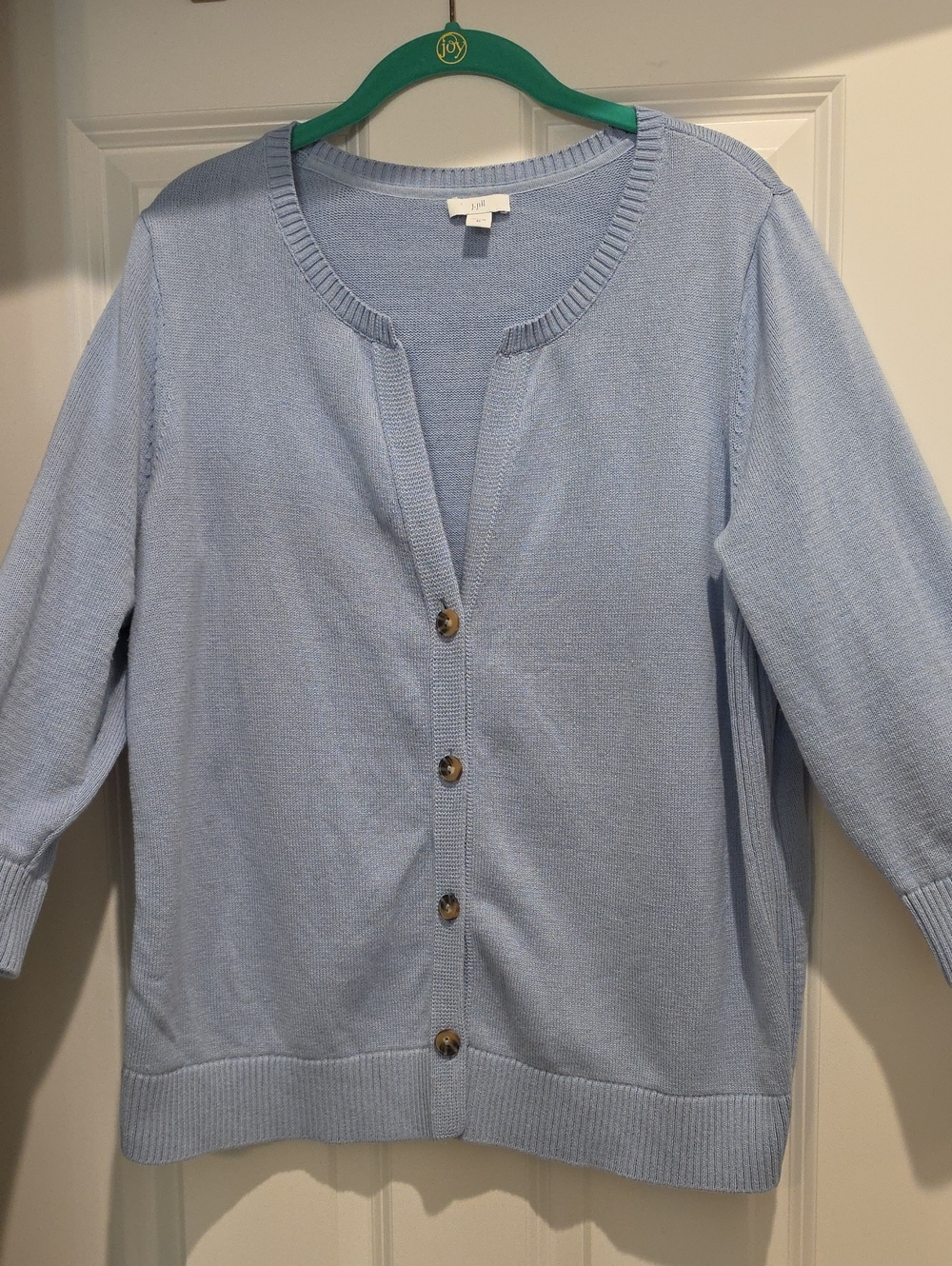 J. Jill Light Blue Women’s Button-Front Sweater Cardigan 2x